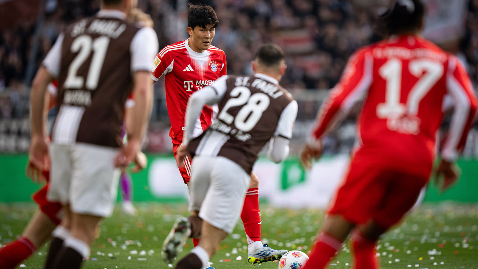 김민재, 리그 5경기 만의 풀타임 출전서 패스 성공률 97%-공 경합 성공률 100% 맹활약…바이에른 뮌헨은 장크트 파울리에 5-0 완승