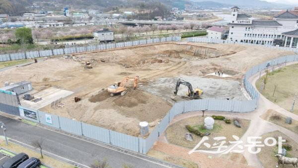 상주시 문화예술회관 건립 공사현장 모습. 사진제공ㅣ상주시