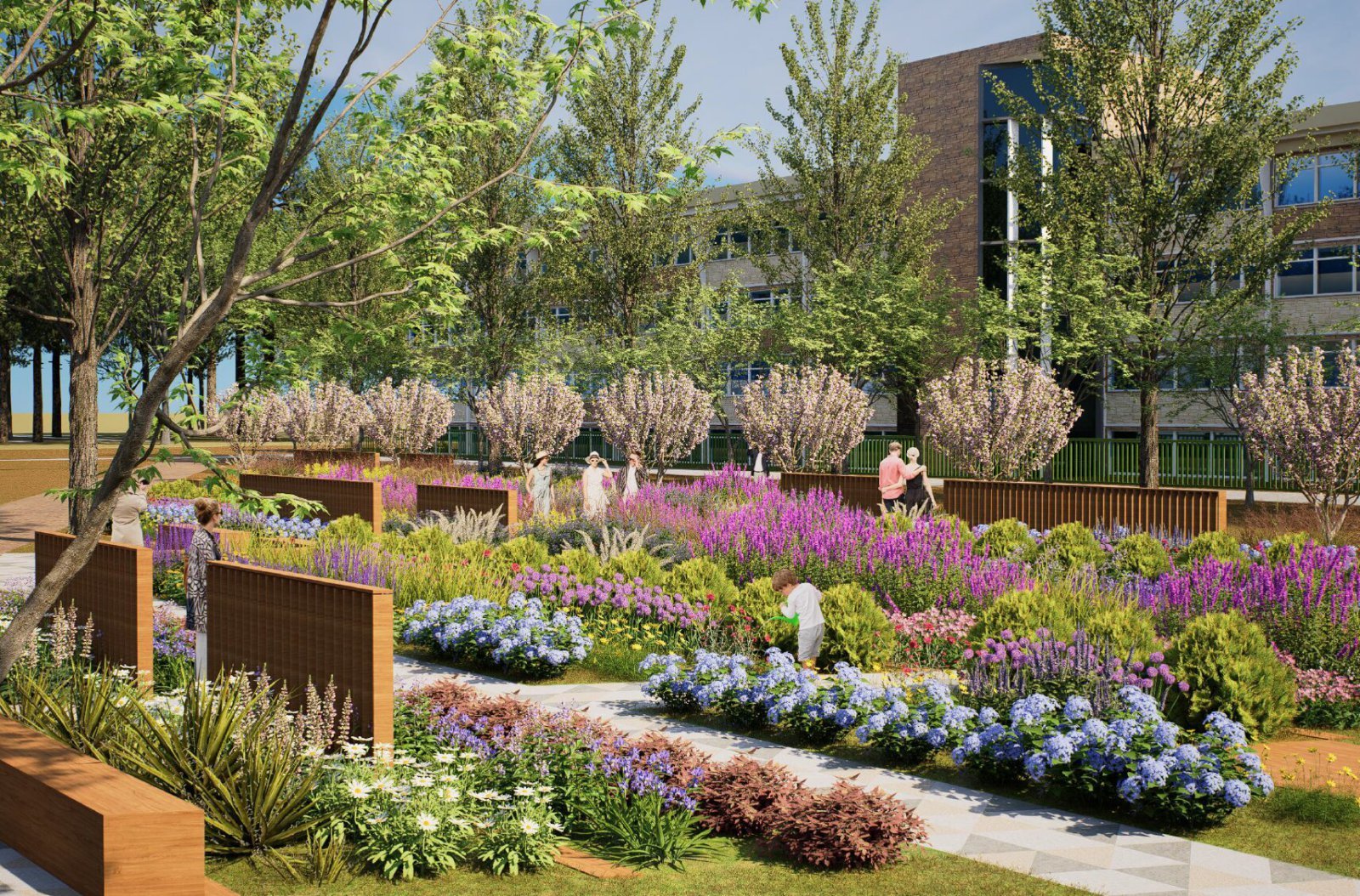 친환경을 테마로 한 ‘그린프렌즈 가든’ 조감도. 사진제공｜현대백화점