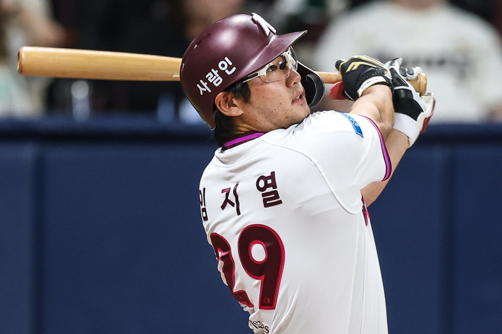 키움 임지열이 21일 고척 NC전서 7회말 결승 1타점 2루타를 때려내고 있다. 사진제공｜키움 히어로즈