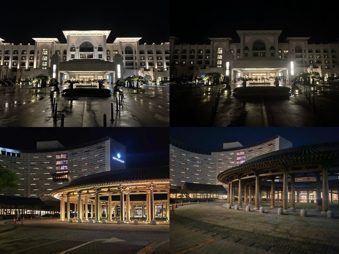 소등행사 참여 사진. (위)롯데호텔 제주 (아래)롯데리조트 부여