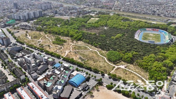 경주시가 황성공원 도시바람길숲 1단계 조성을 마무리하고 시민들에게 전면 개방했다. 사진제공 ㅣ 경주시