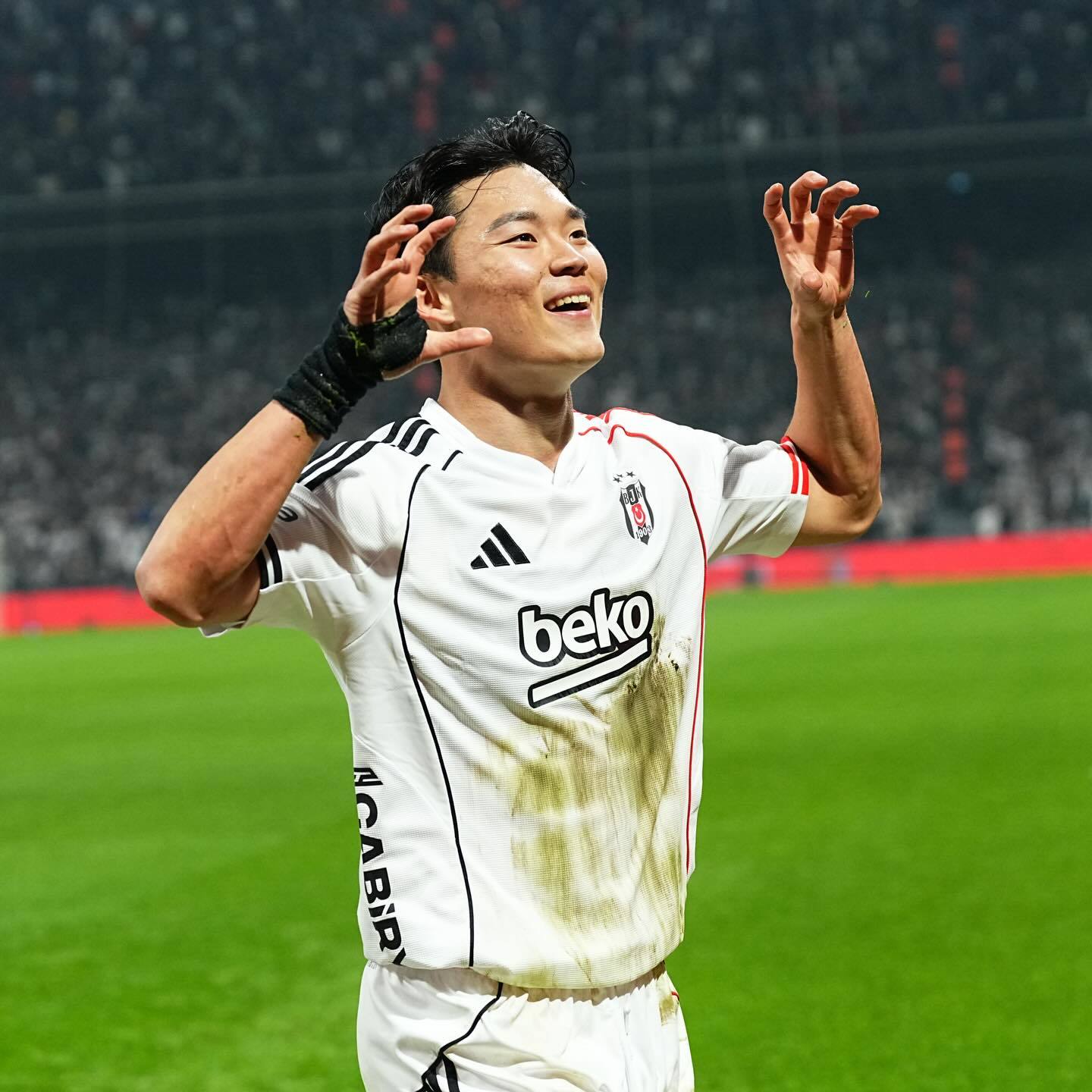 베식타스 오현규가 24일(한국시간) 알란야스포르와 홈경기서 1골·1도움을 기록하며 팀의 3-0 완승을 이끌었다. 사진출처｜베식타스 인스타그램