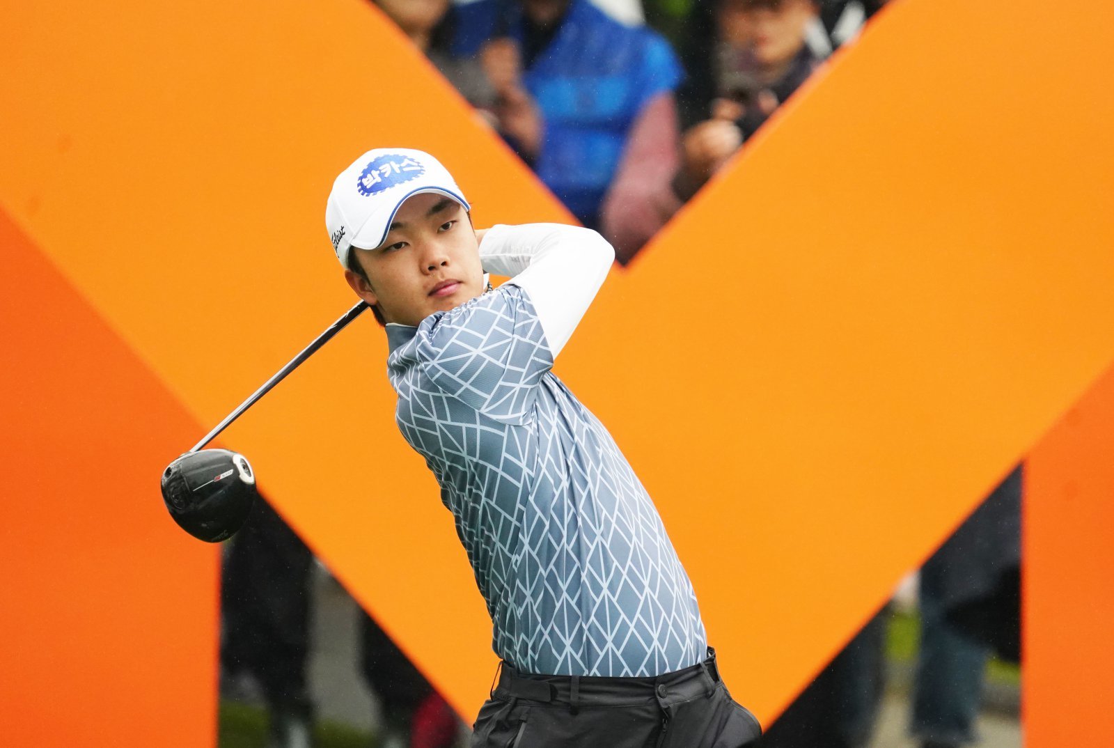 GS칼텍스 매경오픈 최종라운드 1번 홀에서 티샷을 하고 있는 송민혁. 사진제공 | 매경오픈조직위원회
