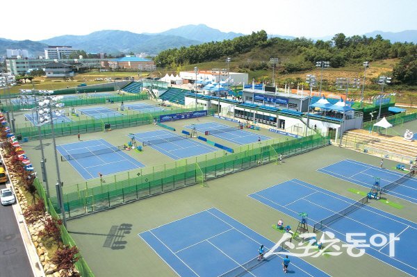 2026 ITF 김천국제남자테니스투어대회가 개최되는 김천종합운동장스포츠타운 테니스장. 사진제공 ㅣ 김천시