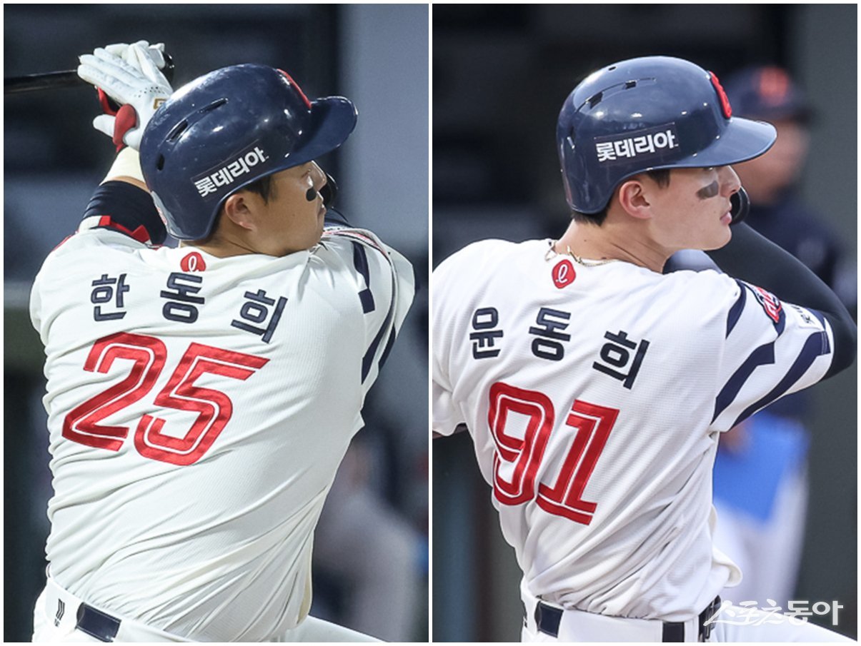 “얼른 선배 편히 치게 해줘야지” 타선 무게감 필요한 롯데, 한동희-윤동희 동반 활약 향한 기다림