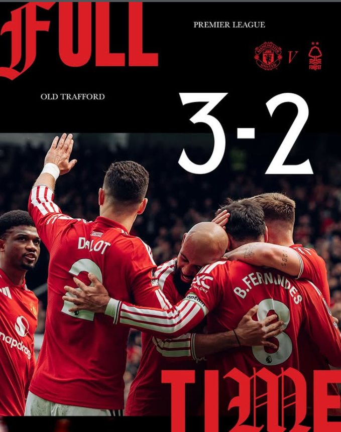 맨유, 노팅엄전 3-2 승리로 5G 무패 질주…EPL 3위 확정-페르난데스 단일 시즌 최다 도움 기록 타이(20개) 작성!