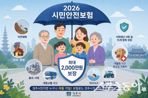 경주시가 ‘2026 시민안전보험’ 가입을 완료했다. 사진제공 ㅣ 경주시