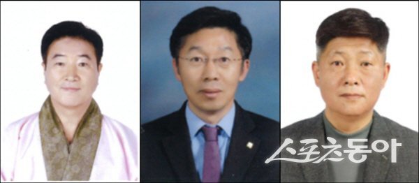 제38회 경주시문화상 수상자(왼쪽부터 문화‧예술 부문 박임관, 사회봉사 부문 전성환, 체육발전 부문 손영훈). 사진제공 ㅣ 경주시