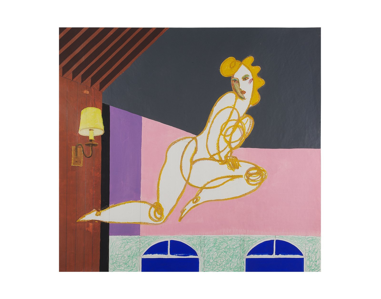 무제. 121X129cm. 한지에 혼합재료.1999년