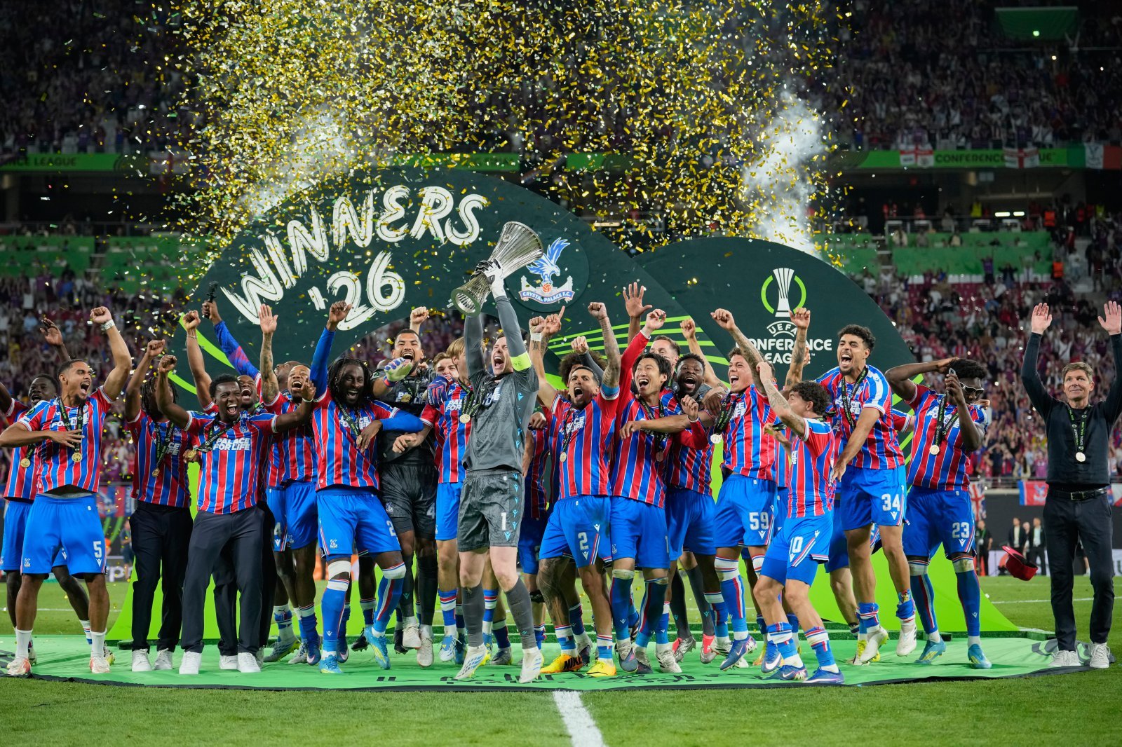 EPL 크리스털 팰리스, 라요 바예카노 꺾고 UECL 우승…창단 121년 만에 유럽대항전 정상 쾌거