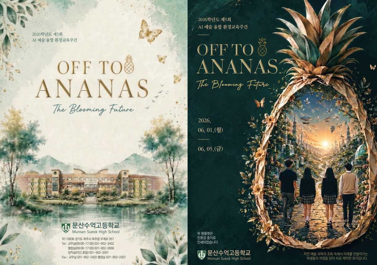 ‘OFF TO ANANAS : The Blooming Future’ 프로그램을 소개하는 팸플릿 자료.