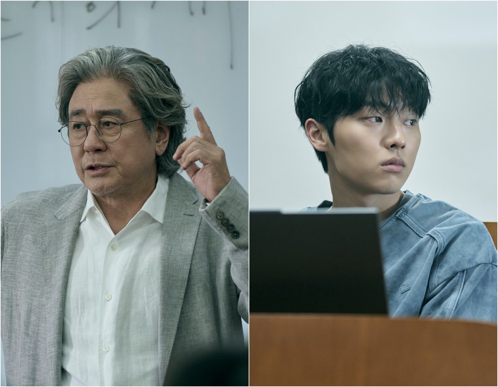 ‘맨 끝줄 소년’ 최민식·최현욱 강렬한 대치 스틸…예측 불가 서스펜스 예고