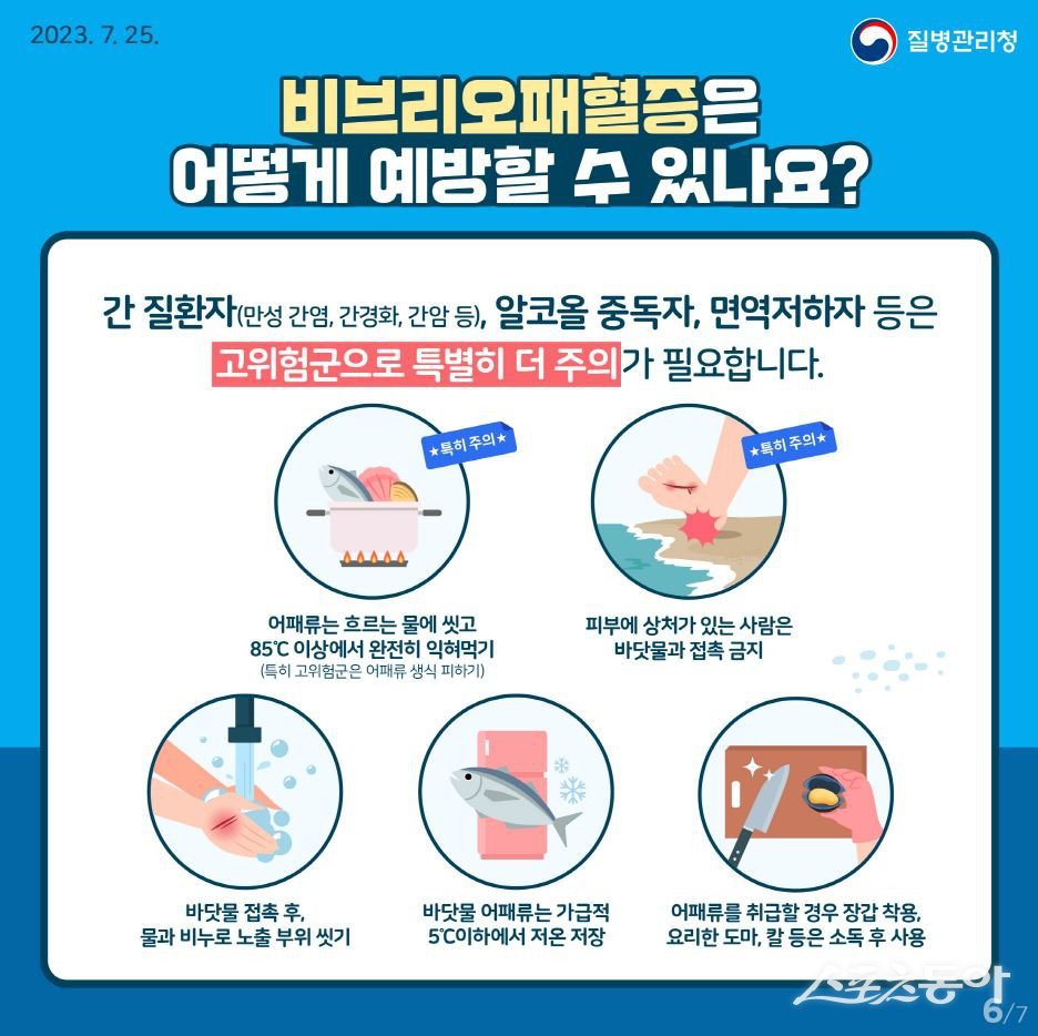 화순군은 최근 기온 상승과 함께 비브리오패혈증 감염 위험이 높아지고 있다며 어패류 섭취와 해수 접촉 시 예방수칙을 철저히 지켜줄 것을 요청했다고 밝혔다. 사진제공=화순군