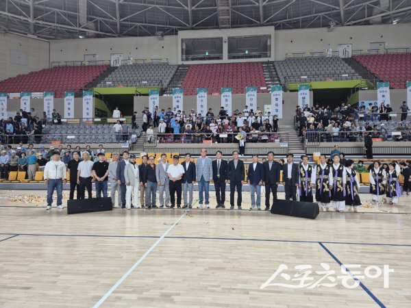 ‘2026 상주시장기 종목별 생활체육대회’ 개회식이 진행되고 있다. 사진제공 ㅣ 상주시