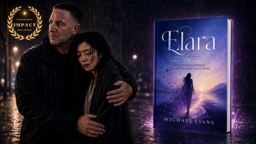 마이클 에반스의 신작 ‘엘라라(Elara)’ 키 비주얼. ‘더 리얼 매트릭스 리로디드’ 속 인물 ‘엘라라’를 실화에 기반해 독립 작품으로 확장한 신작이다. 인터내셔널 임팩트 북 어워드 파이널리스트 선정작으로 이름을 올렸다.