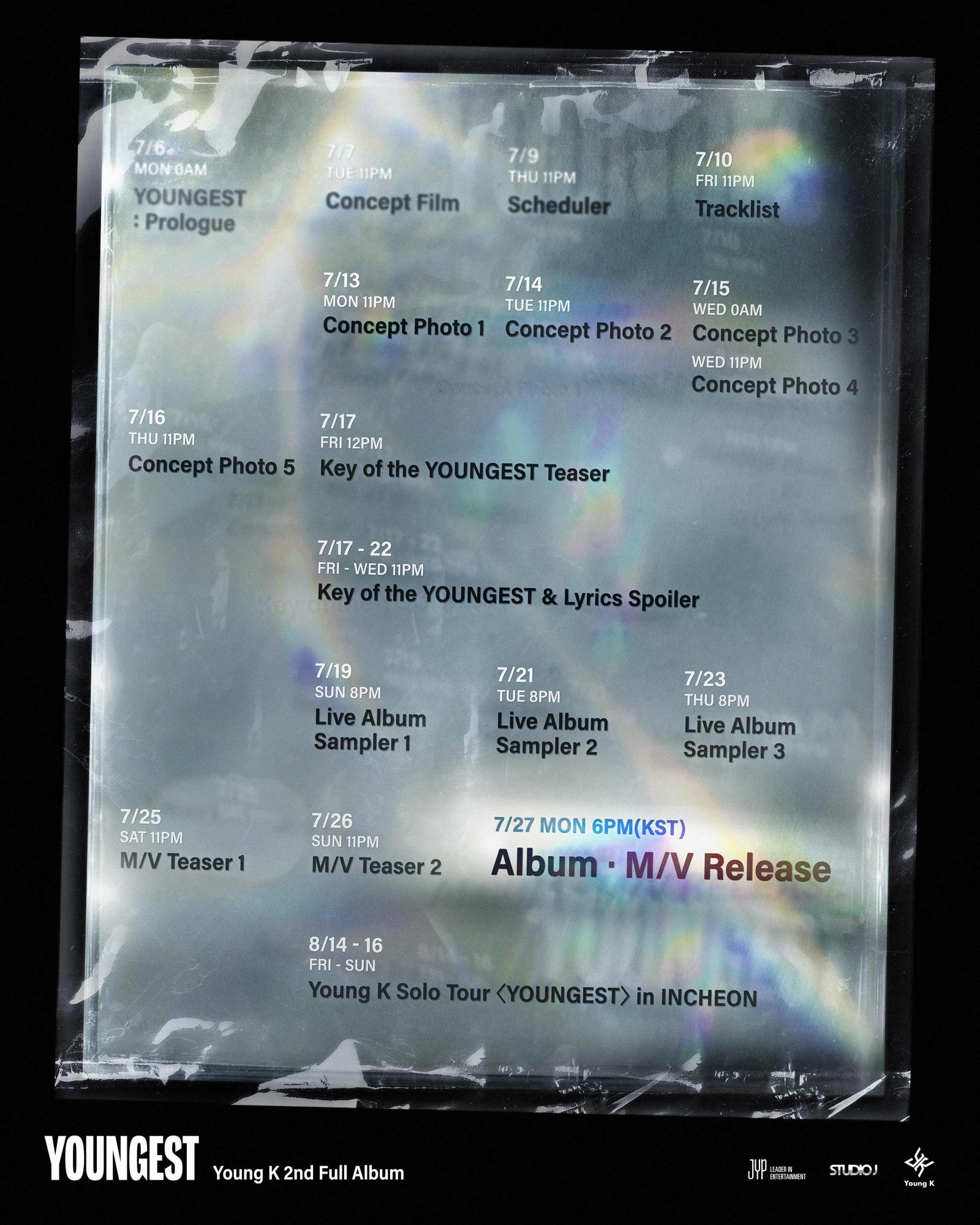 데이식스 영케이, 27일 컴백 이어 솔로 투어 출격 [공식]