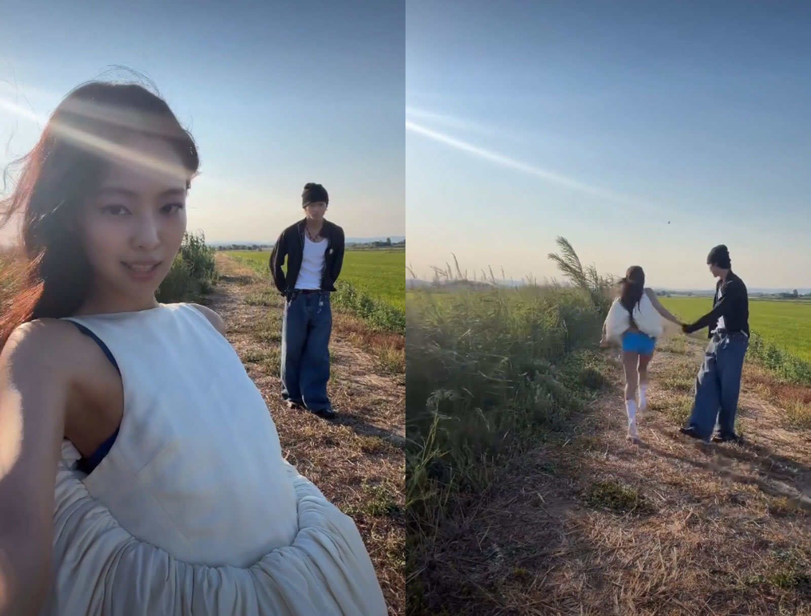 제니, 대만 모델 카이 손잡고 연인 케미 눈길