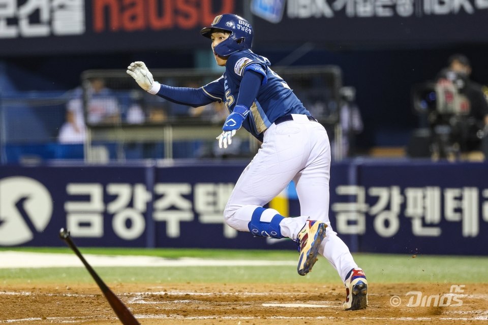 NC 신재인은 빠른 공에 대처하는 능력을 키우기 위해 27일 1군 엔트리서 제외됐다. 사진제공｜NC 다이노스