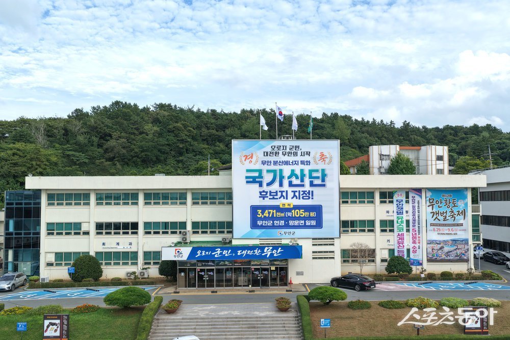 무안군은 지난달 분산에너지 국가산업단지 후보지로 선정된 데 이어 관련 사업을 체계적으로 추진하기 위해 ‘국가산단 TF팀’을 설치한다고 밝혔다. 사진제공=무안군