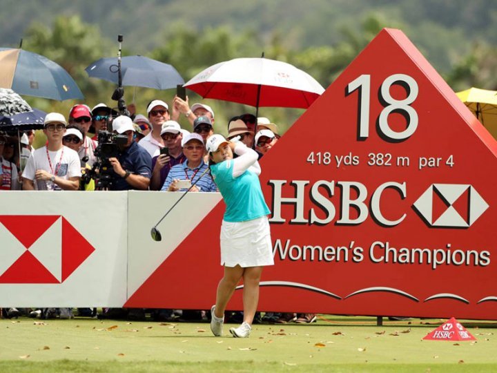 5일 미국여자프로골프(LPGA)투어 HSBC 위민스 챔피언스 정상을 차지한 박인비. KLPGA제공